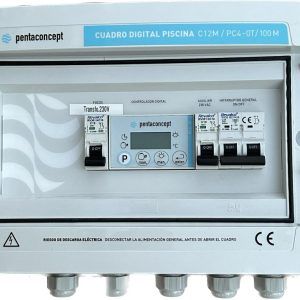 Cuadro eléctrico filtración + foco 100W